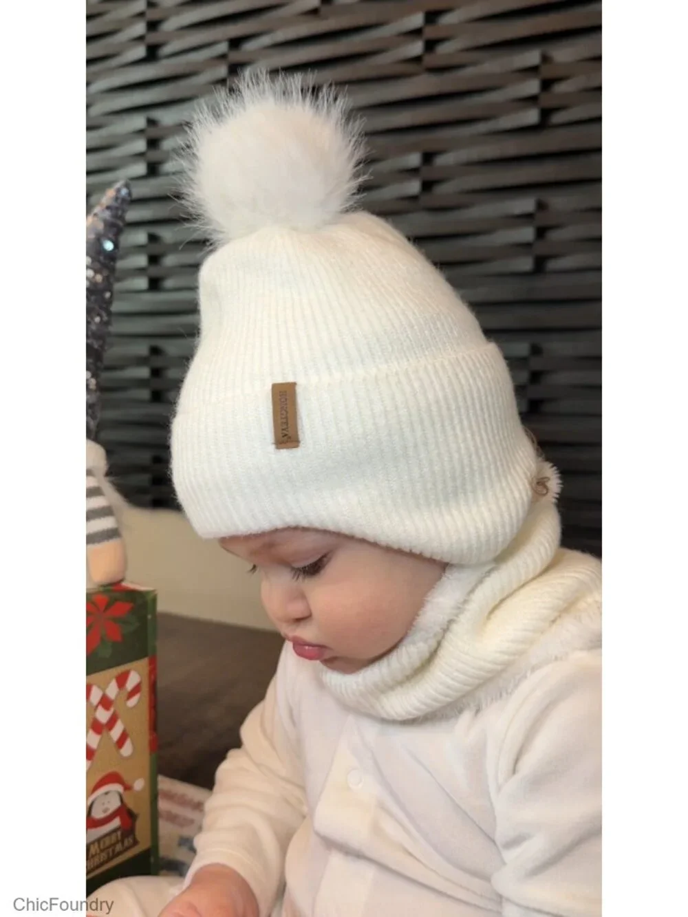 Kids Winter Hat Gloves Scarf Set Fleece Lined Toddler Beanie Mittens Neck